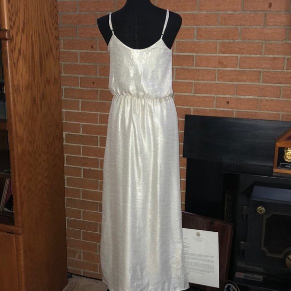 🥂TORI RICHARD🥂TEXTURED METALLIC BLOUSON DRESS🥂 - Picture 7 of 8